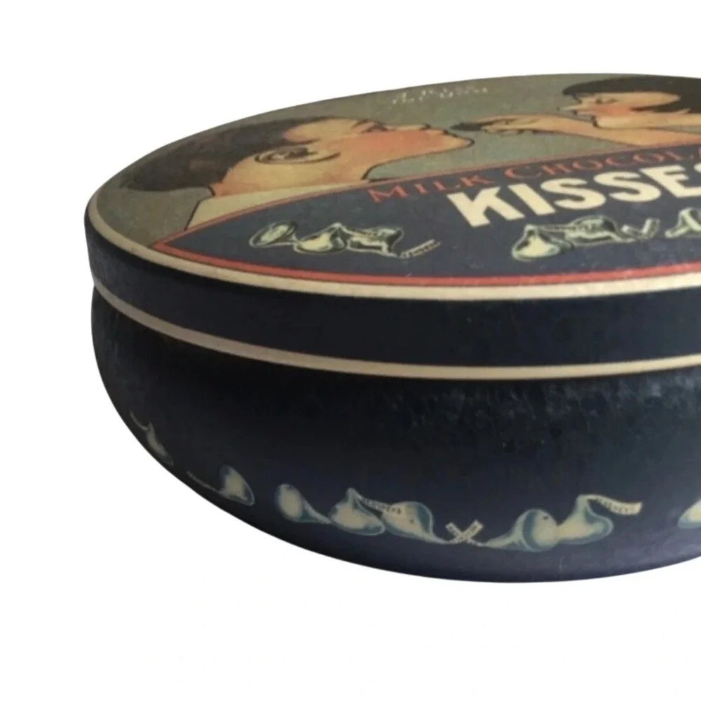 Hershey Milk Chocolate Kisses Vtg‎ 1982 Tin A Kiss for You Made in England